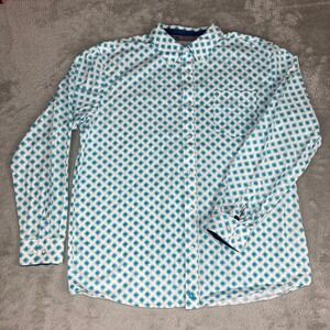 Cody James Core Mens‎ Medium Button Down Shirt Long Sleeve Blue White Pattern